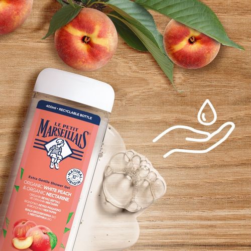 White Peach Bio & Nectarine Bio gel de ducha suave 400 ml - Le Petit Marseillais - Modalova