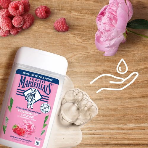 Raspberry BIO & Peony gel de ducha en crema 250 ml - Le Petit Marseillais - Modalova