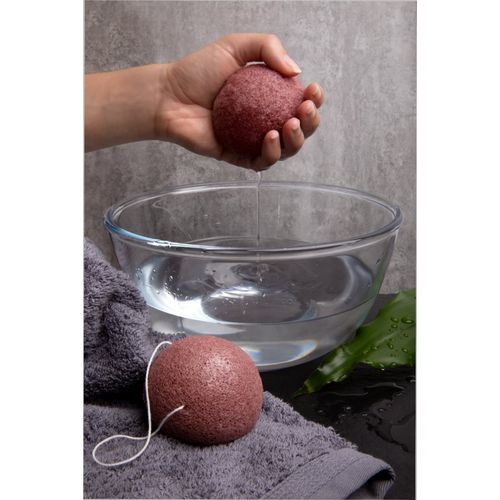 Konjac Sponge Red Clay esponja de konjac para una limpieza perfecta 3 ud - Luvia Cosmetics - Modalova