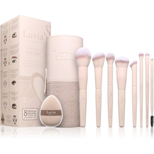 Nude Aura set de brochas con estuche - Luvia Cosmetics - Modalova