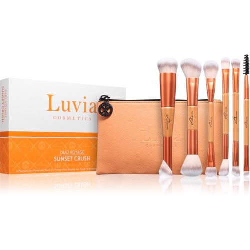 Duo Voyage set de brochas con estuche Sunset Crush 7 ud - Luvia Cosmetics - Modalova