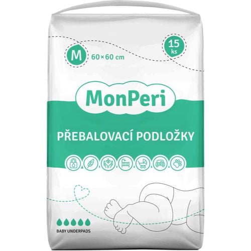 Baby Underpads Size M teli monouso per il cambio del pannolino 60x60 cm 15 pz - MonPeri - Modalova