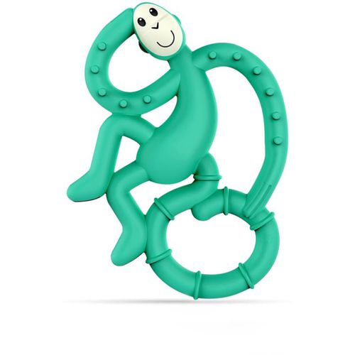 Mini Monkey Teether dentaruolo con un ingrediente antimicrobico Green 1 pz - Matchstick Monkey - Modalova