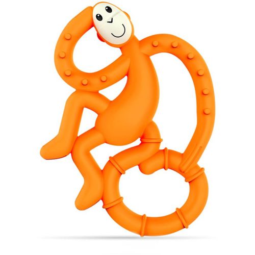 Mini Monkey Teether dentaruolo con un ingrediente antimicrobico Orange 1 pz - Matchstick Monkey - Modalova