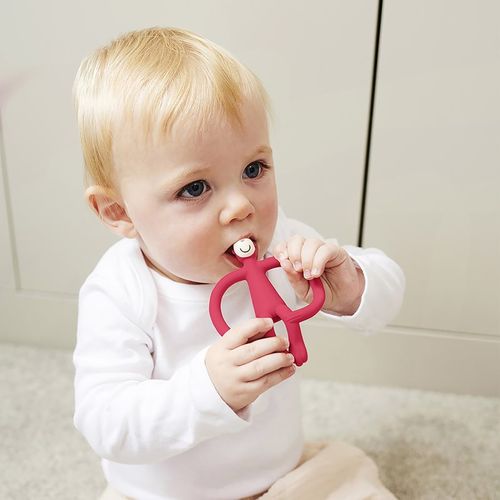 Teething Toy and Gel Applicator mordedor con cepillo 2en1 Ruby 1 ud - Matchstick Monkey - Modalova