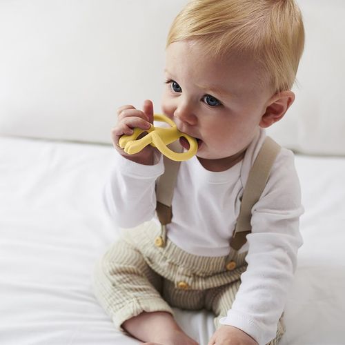 Monkey Teether mordedor con cepillo 2en1 Yellow 1 ud - Matchstick Monkey - Modalova