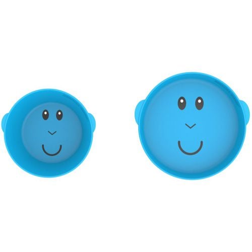 Monkey Plate & Bowl set de vajilla para niños Blue - Matchstick Monkey - Modalova