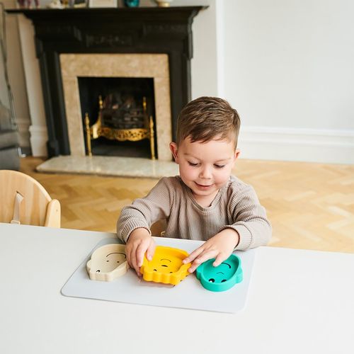 Animal Snack Mat set de vajilla para niños Monkey, Lion & Giraffe 3 ud - Matchstick Monkey - Modalova