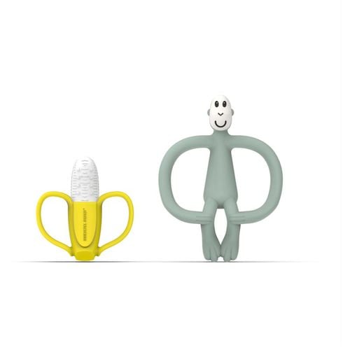 Banana Soother & Monkey Teether confezione regalo (per bambini) - Matchstick Monkey - Modalova