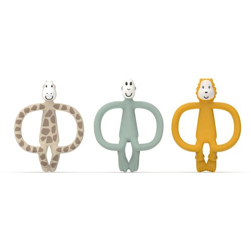 Animal Teether Gift Set confezione regalo Giraffe Gigi, Lion Luda, Monkey Mint(per bambini) - Matchstick Monkey - Modalova