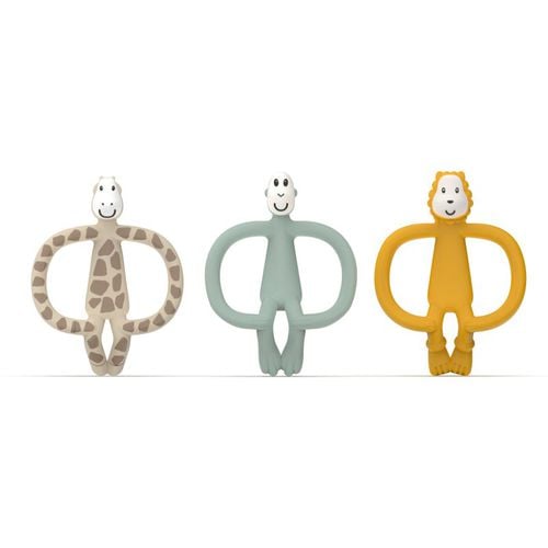 Animal Teether Gift Set confezione regalo per bambini Giraffe Gigi, Lion Luda, Monkey Mint - Matchstick Monkey - Modalova