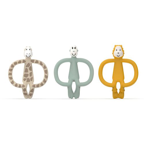 Animal Teether Gift Set Geschenkset Giraffe Gigi, Lion Luda, Monkey Mint(für Kinder) - Matchstick Monkey - Modalova