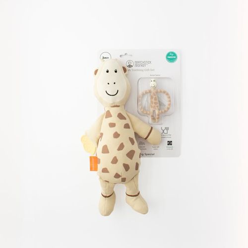 Teething Gift Set 3m+ mordedor +juguete Giraffe 1 ud - Matchstick Monkey - Modalova