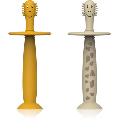 Animal Collection cepillos de dientes para niños Lion/ Giraffe 2 ud - Matchstick Monkey - Modalova