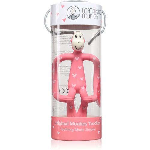 Teething Toy and Gel Applicator mordedor con cepillo 2en1 Hearts Pink 1 ud - Matchstick Monkey - Modalova