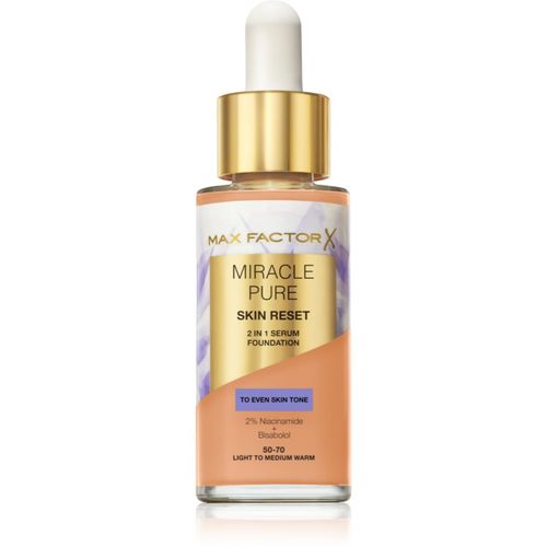 Miracle Pure Skin Reset Base sérum tono 50-70 Light to Medium Warm 30 ml - Max Factor - Modalova