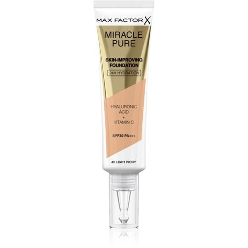 Miracle Pure Skin maquillaje de larga duración SPF 30 tono 40 Light Ivory 30 ml - Max Factor - Modalova