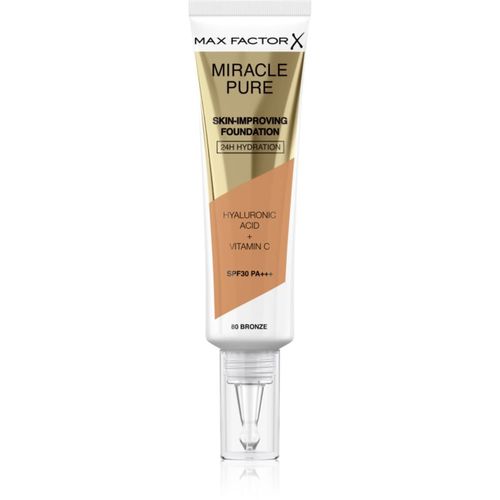 Miracle Pure Skin maquillaje de larga duración SPF 30 tono 80 Bronze 30 ml - Max Factor - Modalova
