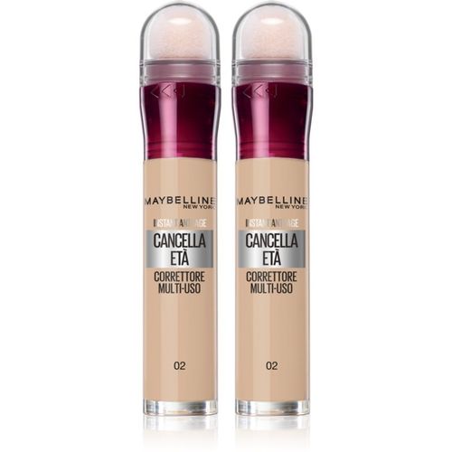 Instant Anti Age Eraser corrector líquido con esponja aplicadora formato ahorro tono 02 Nude - MAYBELLINE NEW YORK - Modalova