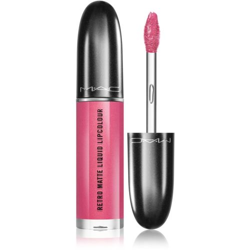 Retro Matte Liquid Lipcolour barra de labios mate con acabado metálico tono Metallic Rose 5 ml - MAC Cosmetics - Modalova