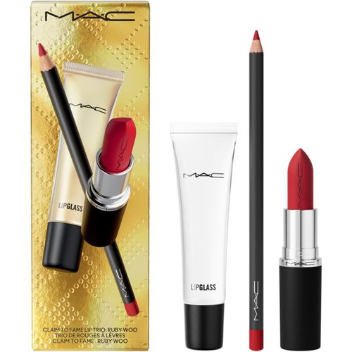 Holiday Claim To Fame Lip Trio confezione regalo per le labbra colore Ruby Woo - MAC Cosmetics - Modalova