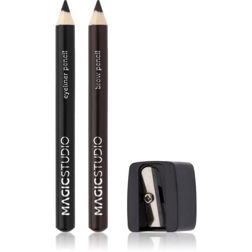 Eyeliner Pencil Brow & Sharpener set para ojos y cejas 0.5 g - Magic studio - Modalova