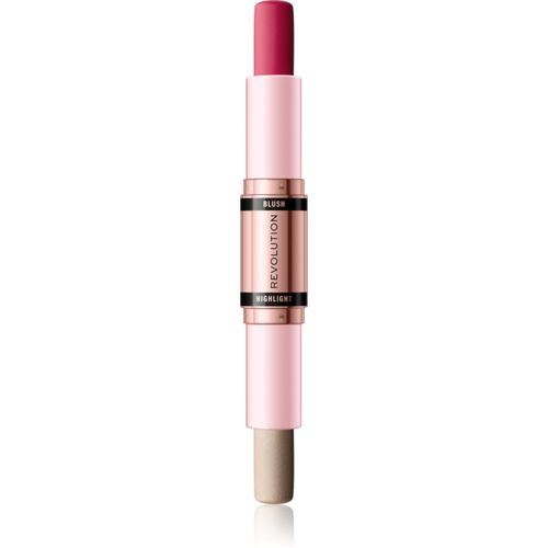 Blush & Highlight colorete e iluminador en crema en forma de barra tono Mauve Glow 2x4.3 g - Revolution - Modalova