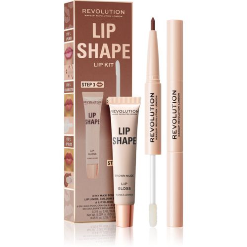 Lip Shape Kit kit per labbra colore Brown Nude 1 pz - Makeup Revolution - Modalova