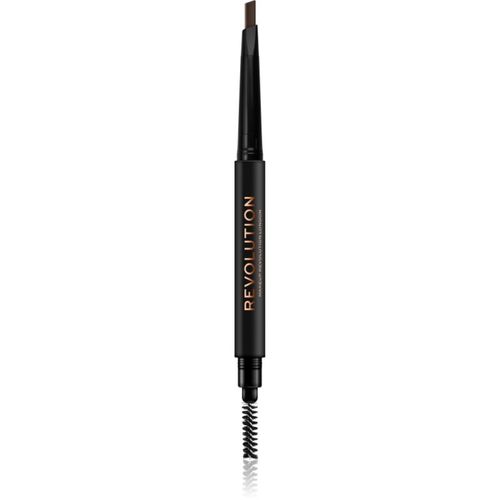 Duo Brow Definer pincel de precisión para cejas tono Medium Brown 0.25 g - Revolution - Modalova