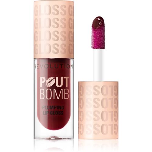 Pout Bomb brillo de labios con efecto voluminizador tono Jelly Berry Mauve 4.6 ml - Revolution - Modalova