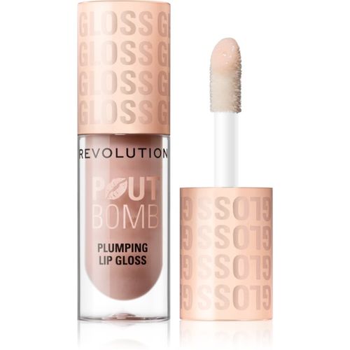 Pout Bomb brillo de labios con efecto voluminizador tono Milky Sheer Holo 4.6 ml - Revolution - Modalova