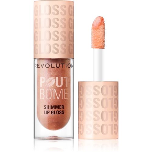 Shimmer Gloss brillo de labios con purpurina tono Glimmer Nude 4.5 ml - Revolution - Modalova