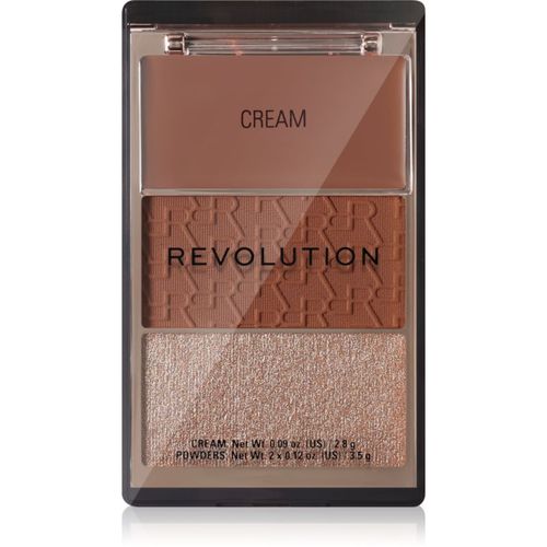 The Bronzer Icon paleta de bronceadores con iluminador tono Golden Medium 1 ud - Revolution - Modalova