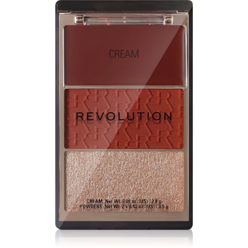 Blush Icon Palette paleta de coloretes tono Teddy Nude 9.8 g - Revolution - Modalova
