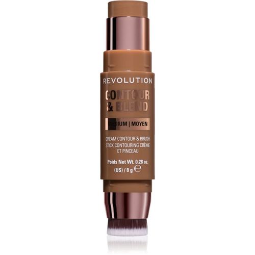 Contour & Blend Stick barra de contorno con pincel tono Medium 8 g - Revolution - Modalova
