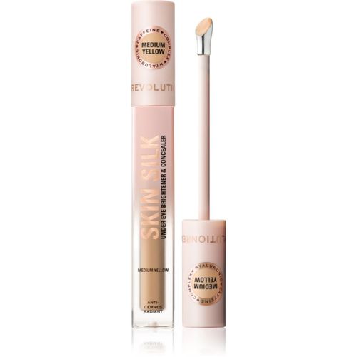 Skin Silk Under Eye Brightener & Concealer corrector iluminador tono Medium Yellow 4 ml - Revolution - Modalova