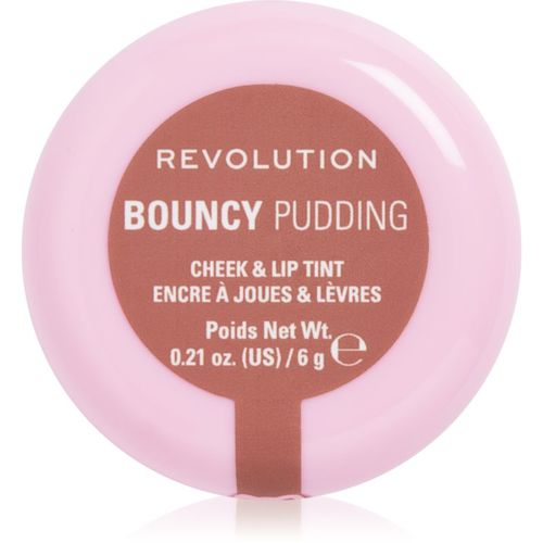 Bouncy Pudding Lip & Cheek maquillaje multifuncional para rostro y labios tono Hazy Nude 6 g - Revolution - Modalova