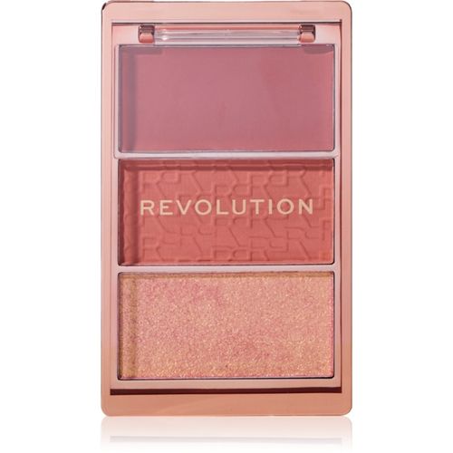 Blush Icon Palette paleta de coloretes tono Aura Points Rose 9.8 g - Revolution - Modalova