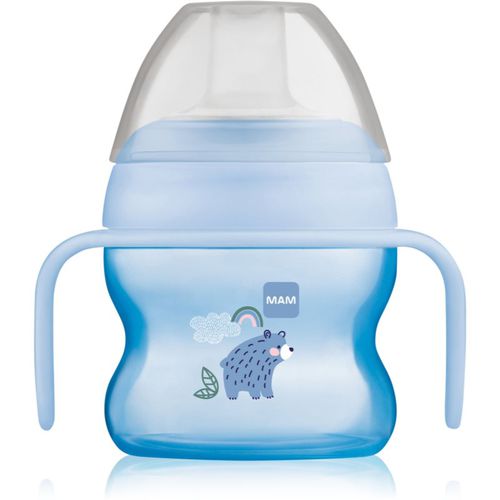 Starter Cup bicchiere salvagoccia con maniglie Blue 150 ml - MAM - Modalova