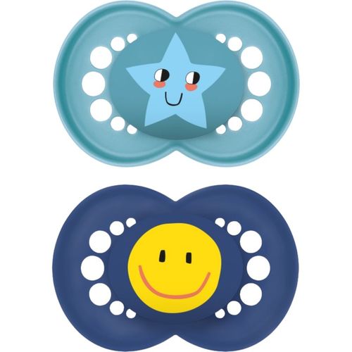 Original 6+ months chupete Turquoise/ Dark Blue 2 ud - MAM - Modalova