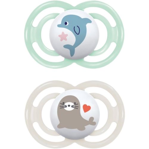 Perfect 6+ months chupete Mint/ Grey 2 ud - MAM - Modalova