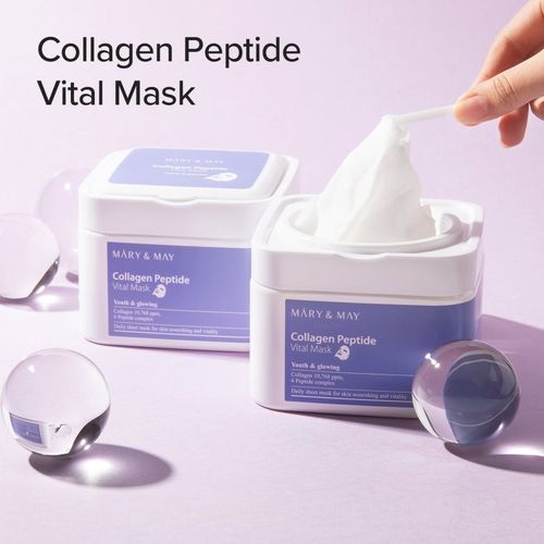 Collagen Peptide Vital Mask conjunto de máscaras de hoja con efecto antiarrugas 30 ud - Mary&May - Modalova