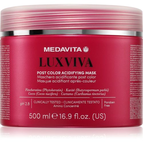 LUXVIVA Post Color Acidifying Mask maschera trattante per capelli tinti 500 ml - Medavita - Modalova