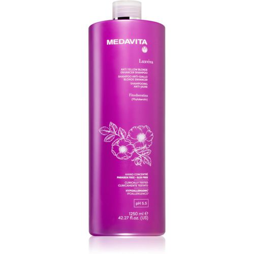 LUXVIVA Anti-Yellow Shampoo champú de plata neutralizante para tonos amarillos 1250 ml - Medavita - Modalova