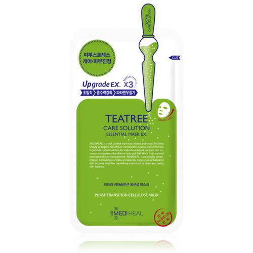 Essential Mask Teatree mascarilla facial calmante en forma de hoja para pieles grasas y problemáticas 24 ml - MEDIHEAL - Modalova