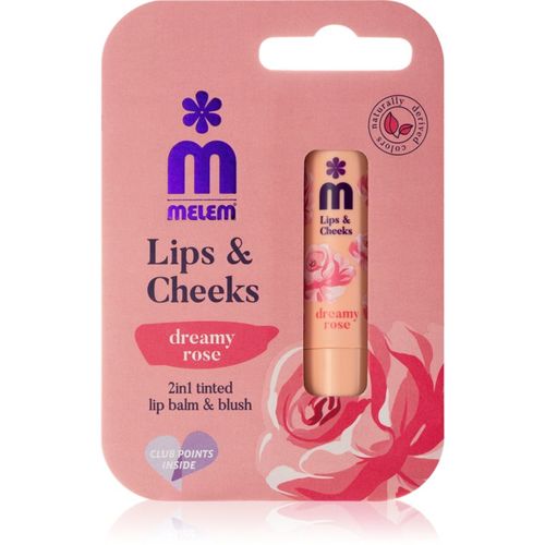 Lips&Cheeks Dreamy Rose bálsamo con color para labios y rostro 4.5 g - Melem - Modalova
