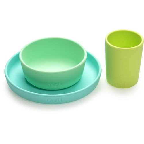 Feeding Set set de vajilla Mint, Blue, Lime - Melii - Modalova