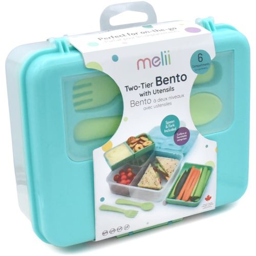 Bento Box fiambrera Blue, Mint, Lime 1446 ml - Melii - Modalova