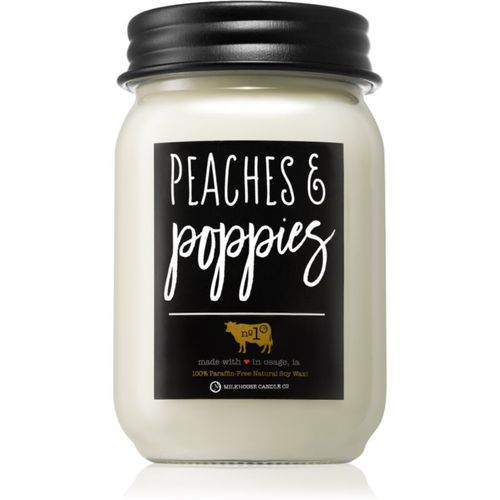 Farmhouse Peaches & Poppies candela profumata Mason Jar 368 g - Milkhouse Candle Co. - Modalova