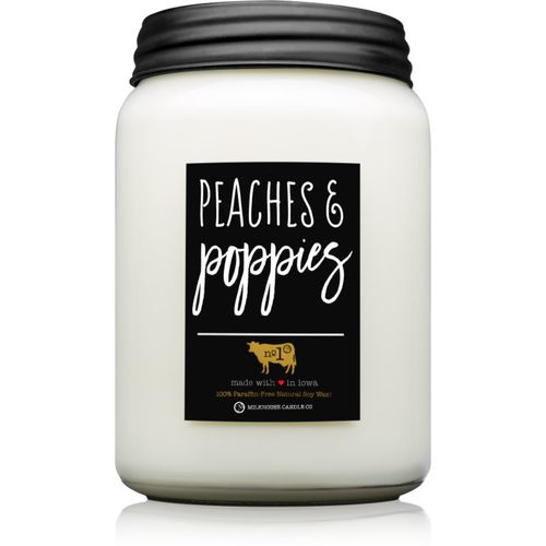 Farmhouse Peaches & Poppies candela profumata Mason Jar 737 g - Milkhouse Candle Co. - Modalova